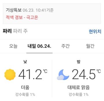 현재 41도 찍었다는 파리 근황 | 인스티즈