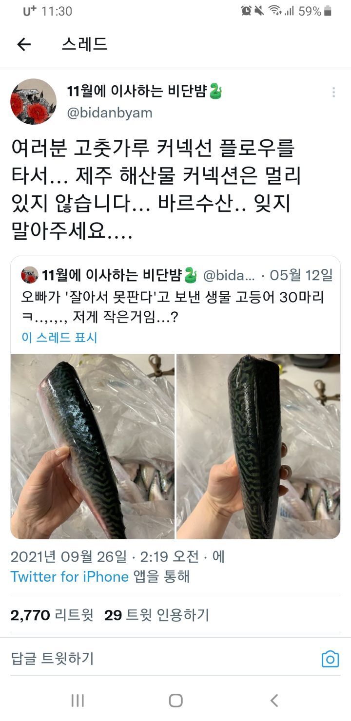 은밀한 커넥션으로만 맛볼수있는 최상급 고춧가루, 들기름, 참기름.twt | 인스티즈