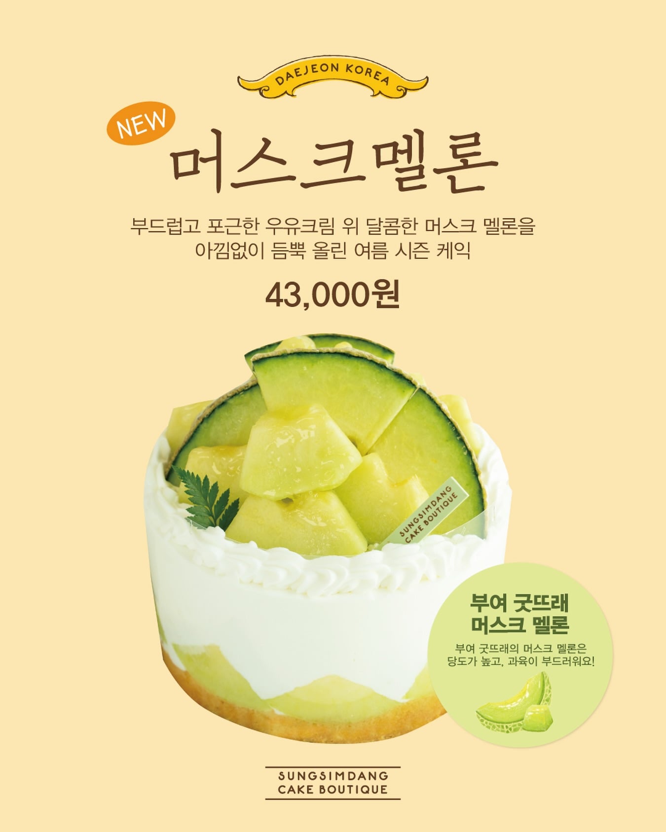 성심당 머스크멜론케익 출시(6/29) | 인스티즈