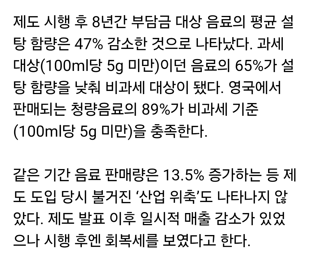 '설탕 부담금' 8년 먼저 시행한 영국…아동 비만·충치 싹 잡았다 | 인스티즈