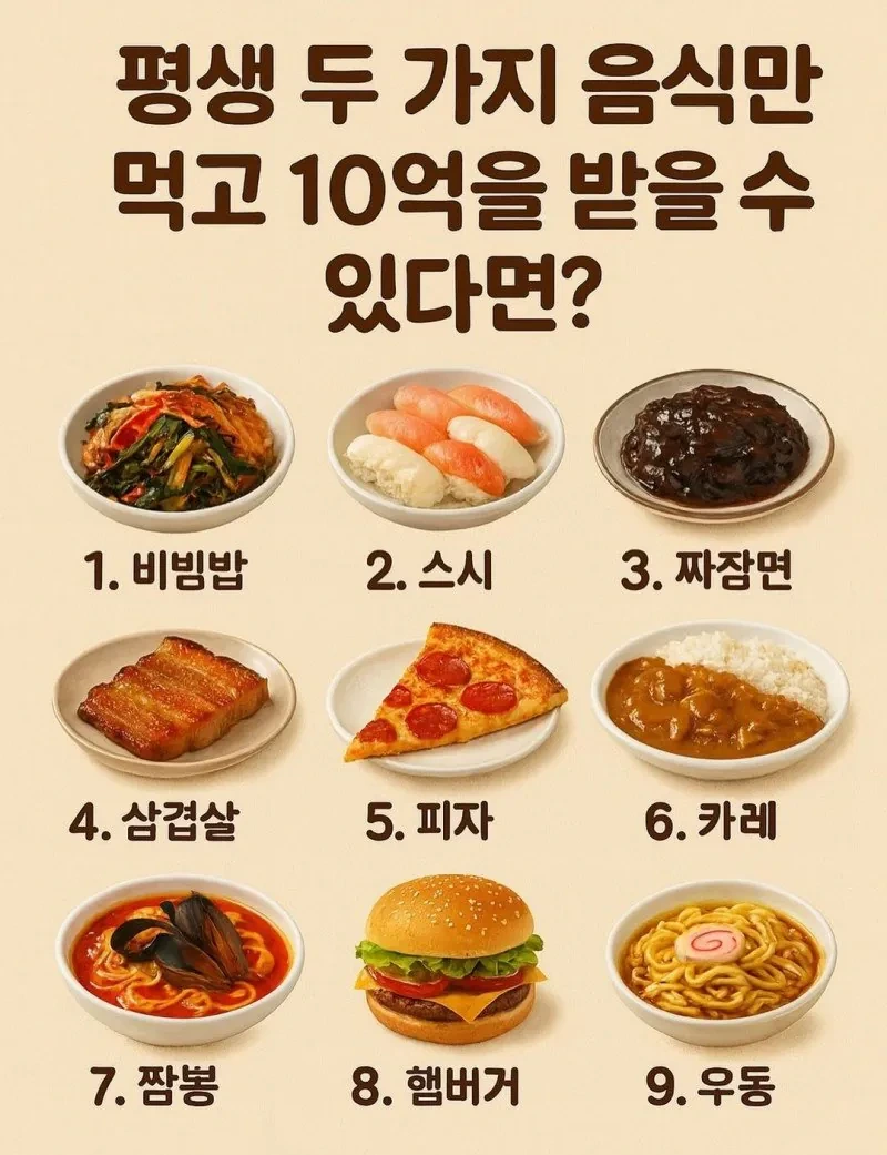 평생 2가지 음식만 먹고 10억받기 | 인스티즈