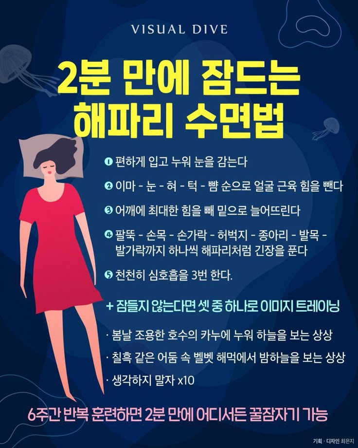 2분만에 잠드는 해파리 수면법 | 인스티즈