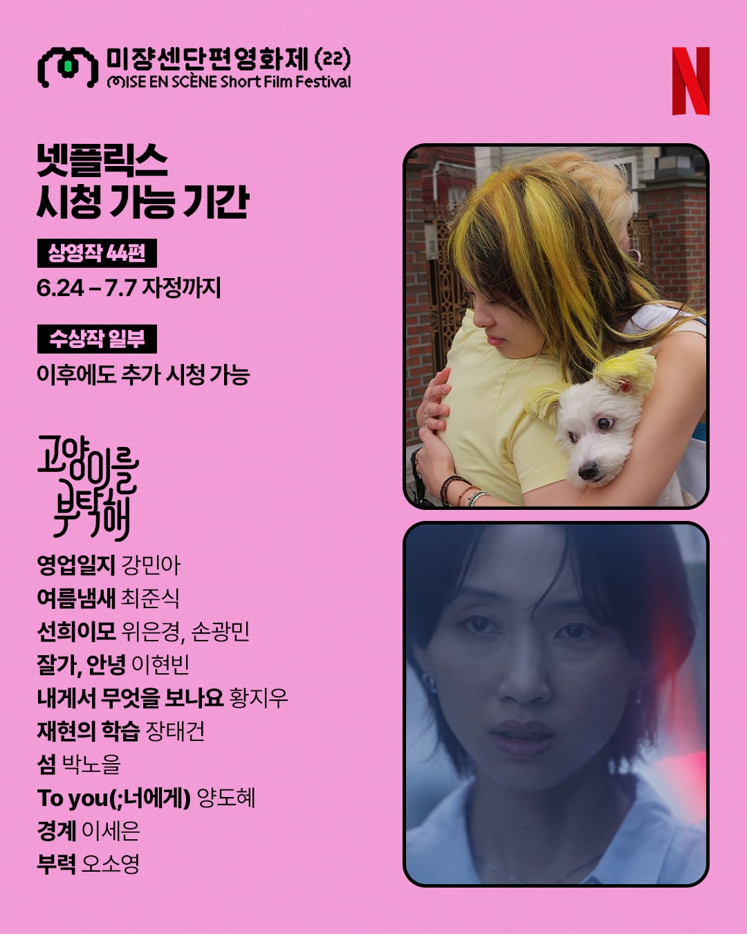 넷플에서 2주간 볼수있는 미쟝센 단편영화제 수상작들 | 인스티즈