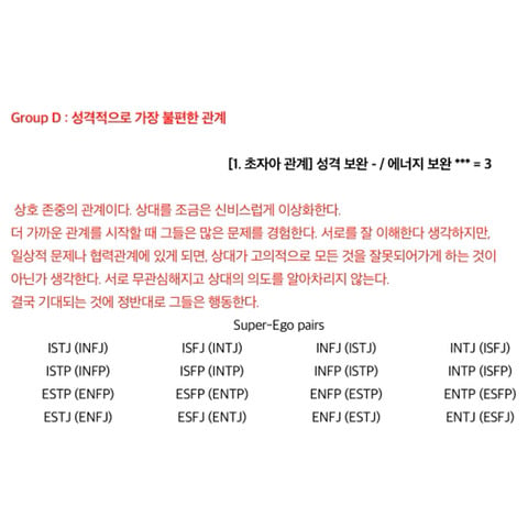 MBTI 성격유형으로 보는 인간관계 (궁합) | 인스티즈