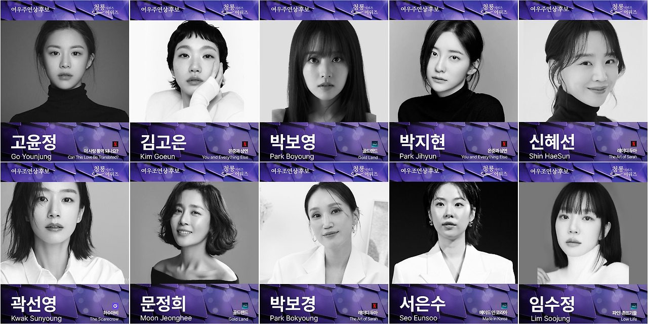 제5회 청룡시리즈어워즈 드라마 부문 여우주연상/여우조연상 후보 | 인스티즈