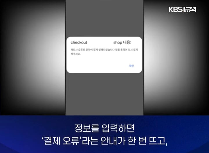 온라인 카드결제시 해킹페이지 유의 | 인스티즈