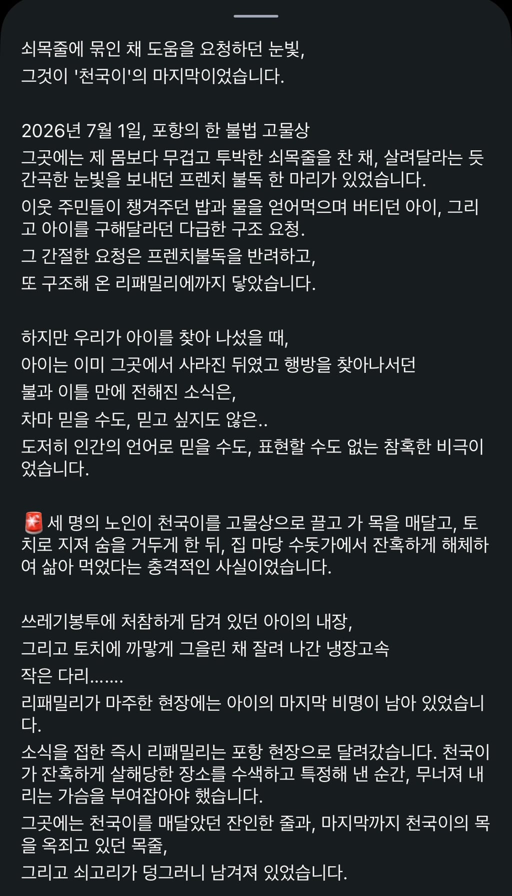 산채로 목매달려 괴롭게 불타죽은 천국이 탄원 서명 부탁해 (잔인한사진x) | 인스티즈