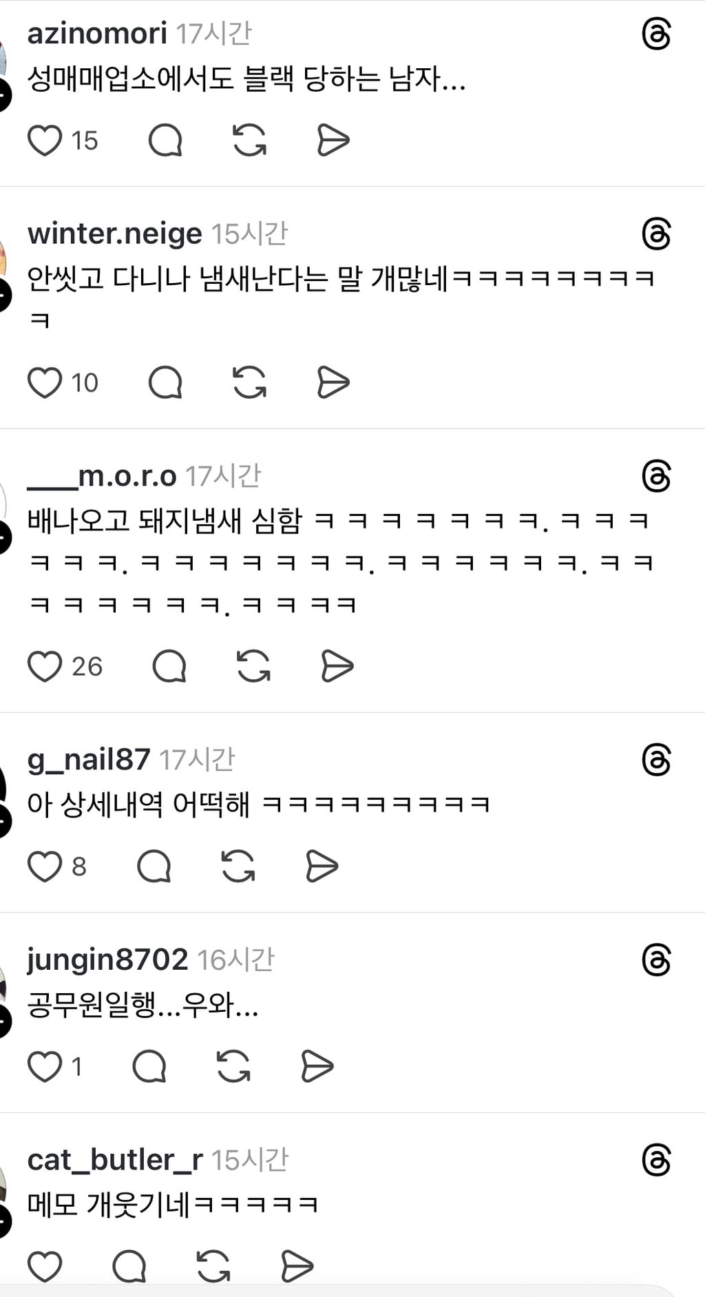 남편, 남친, 예비남편들의 성매매내역 | 인스티즈
