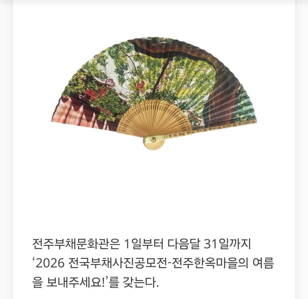 펼쳐도 접어도 '예술작품'…한류 1세대 '접부채' | 인스티즈