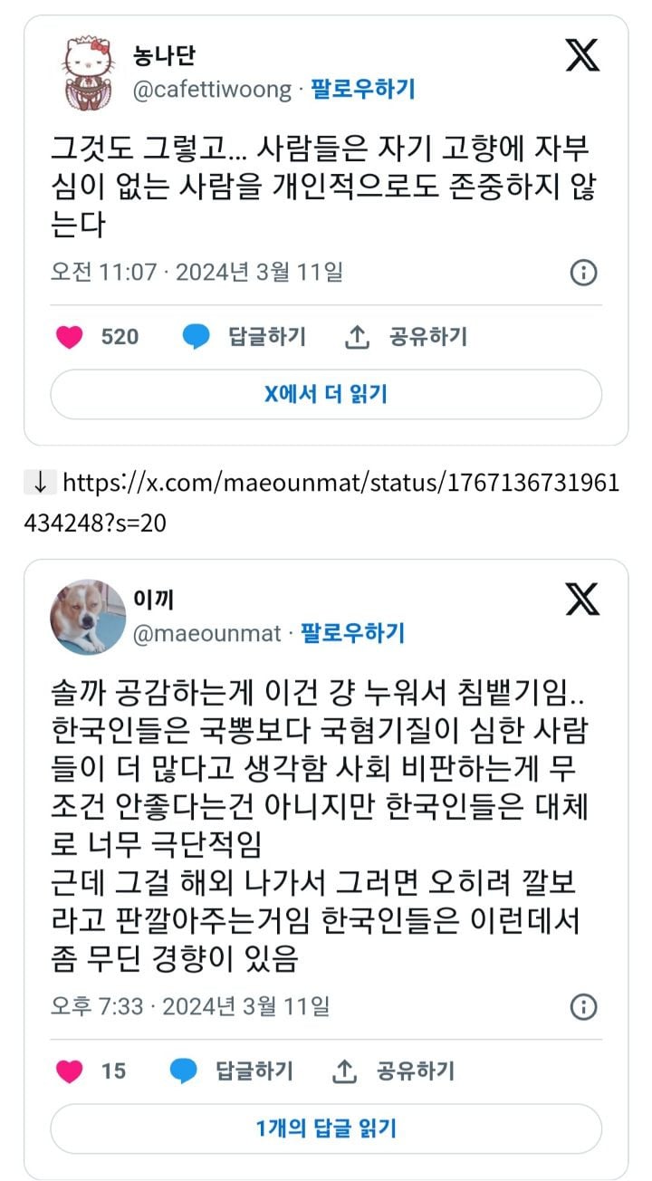 외국인들한테 한국 욕하는건 웬만하면 안하는게 좋다 | 인스티즈