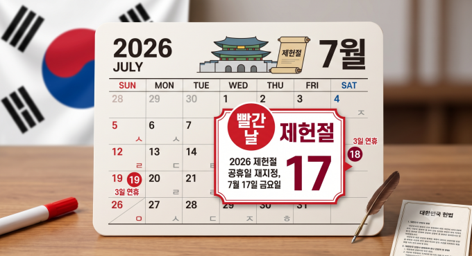 제헌절 공휴일, 17~19일 확정 | 인스티즈