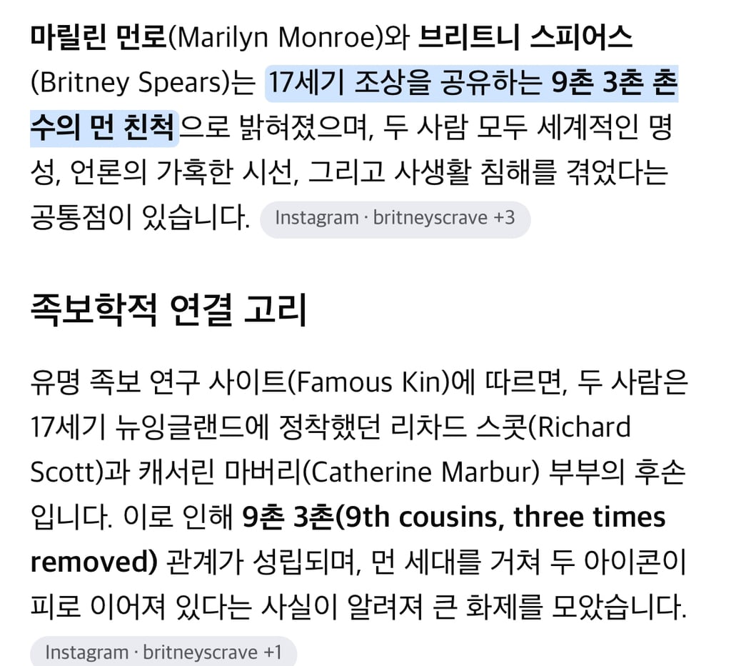 해외 네티즌들 사이에서 전생-환생 설이 돌았던 마릴린 먼로-브리트니 스피어스 | 인스티즈