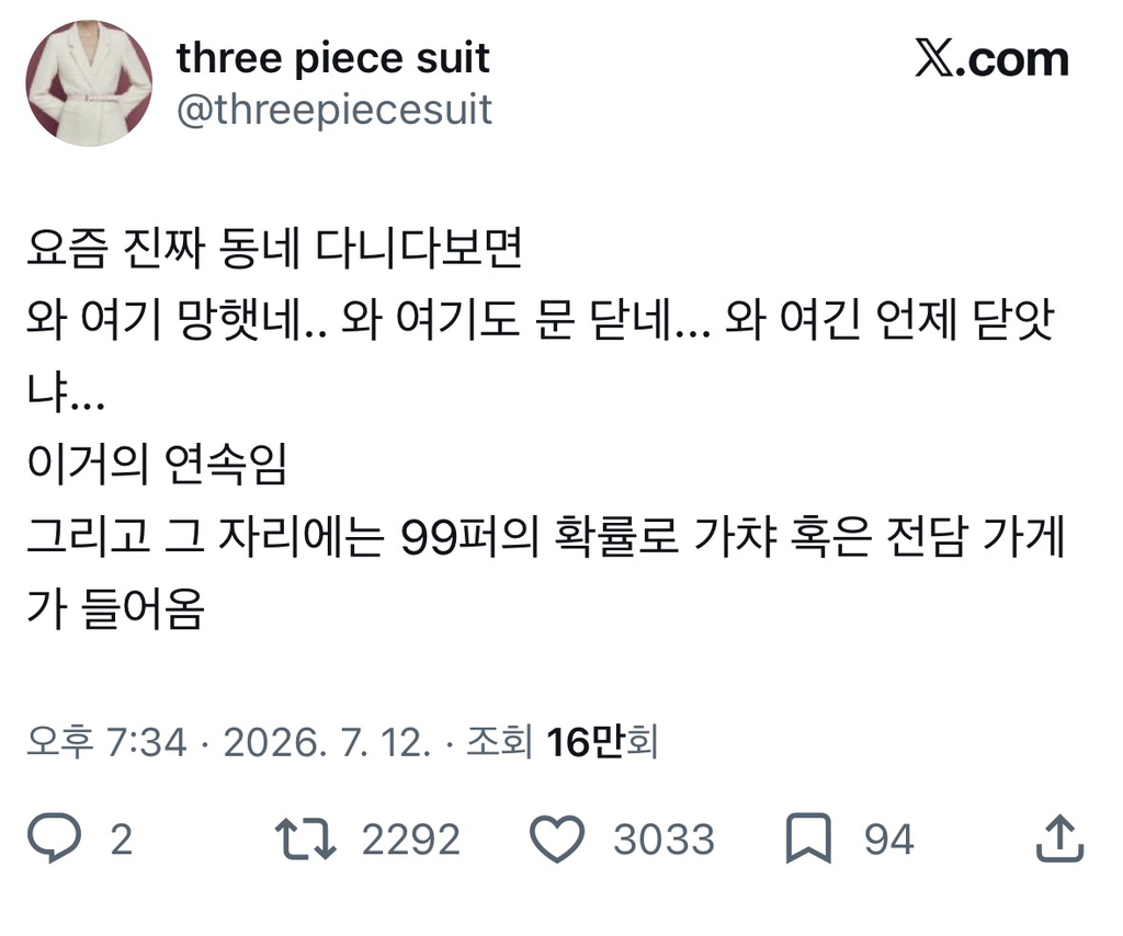 요즘 진짜 동네 다니다보면 와 여기 망햇네.. 와 여기도 문 닫네... 와 여긴 언제 닫앗냐... 이거의 연속 | 인스티즈
