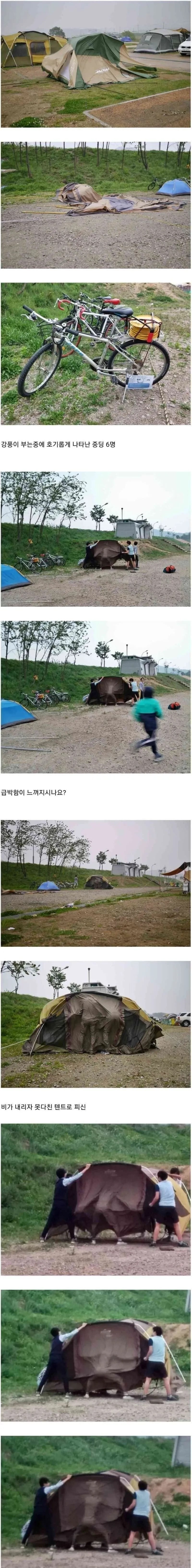 강풍부는데 캠핑간 중딩들 | 인스티즈