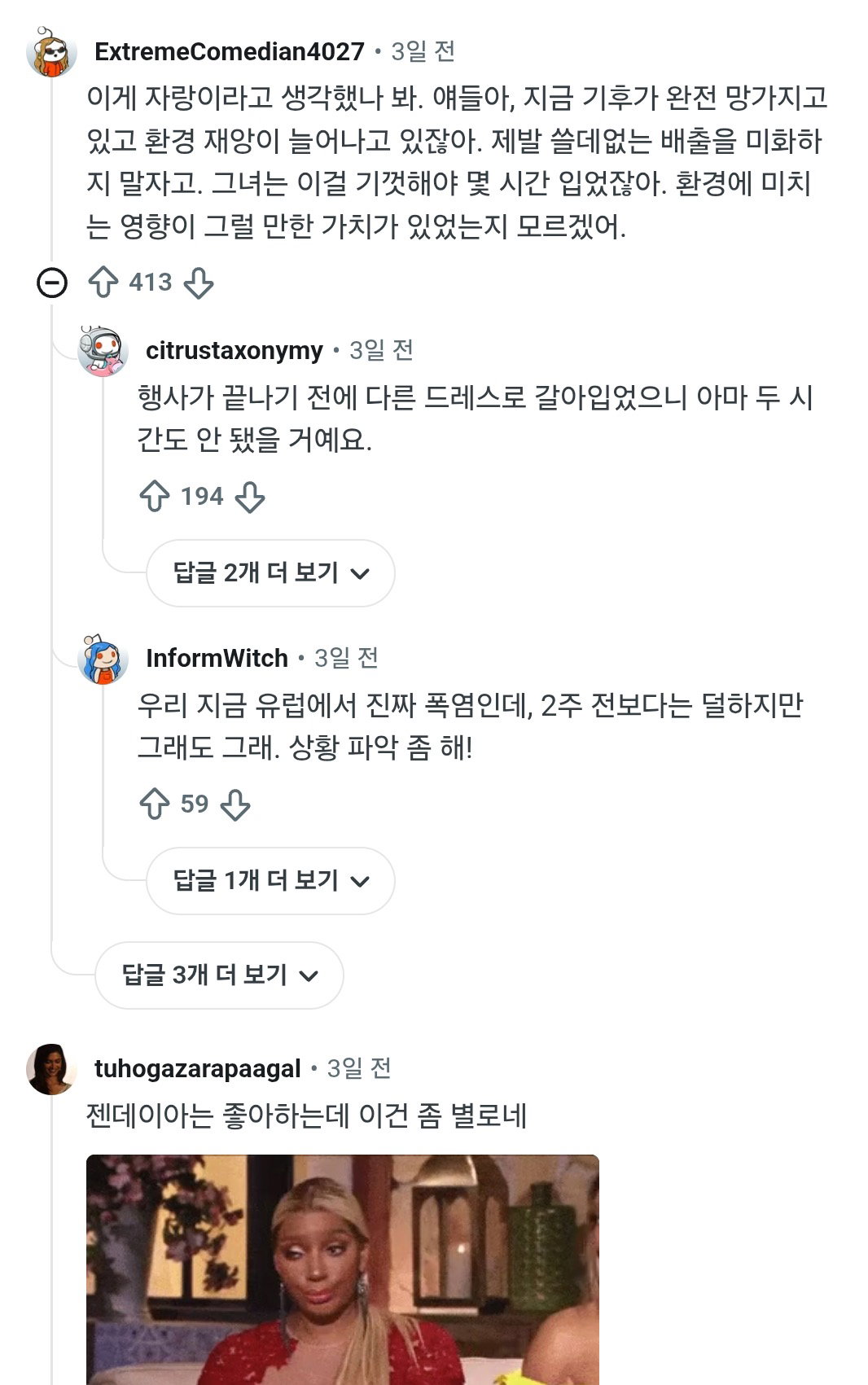 드레스 입겠다고 전용기 띄워서 진짜 드물게 욕먹고 있는 젠데이아 | 인스티즈