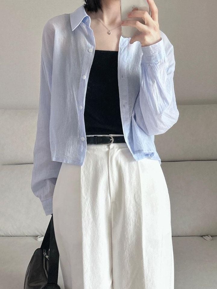 여름에도 긴팔 셔츠만 입는 사람 룩.jpg | 인스티즈