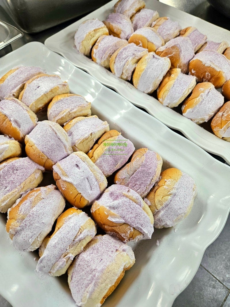 단체급식 우베라떼 & 우베크림빵 | 인스티즈