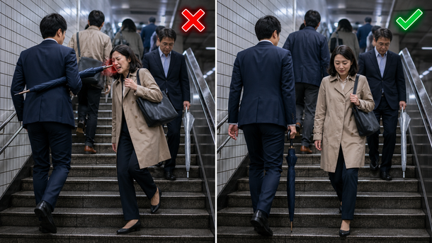 "오늘만 4명 봤다, 지하철 계단서 눈 찔릴 뻔"…장마철 조심해야 할 '이 행동' | 인스티즈