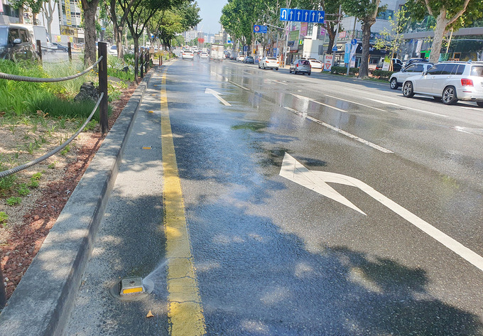 대구는 여름에 도로 중앙분리대에서 물 쏴줌 | 인스티즈