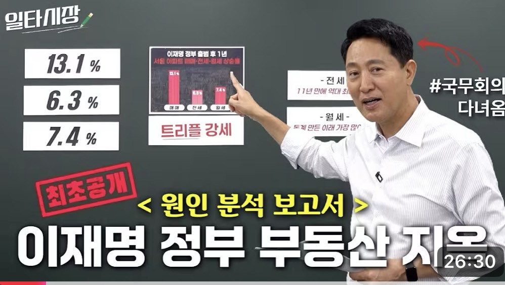 일타강사 느낌나는 오세훈의 부동산 사태 원인 분석 보고서 | 인스티즈