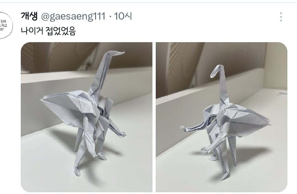 종이학 100마리 접는 것보다 얘가 더 강해보임 | 인스티즈