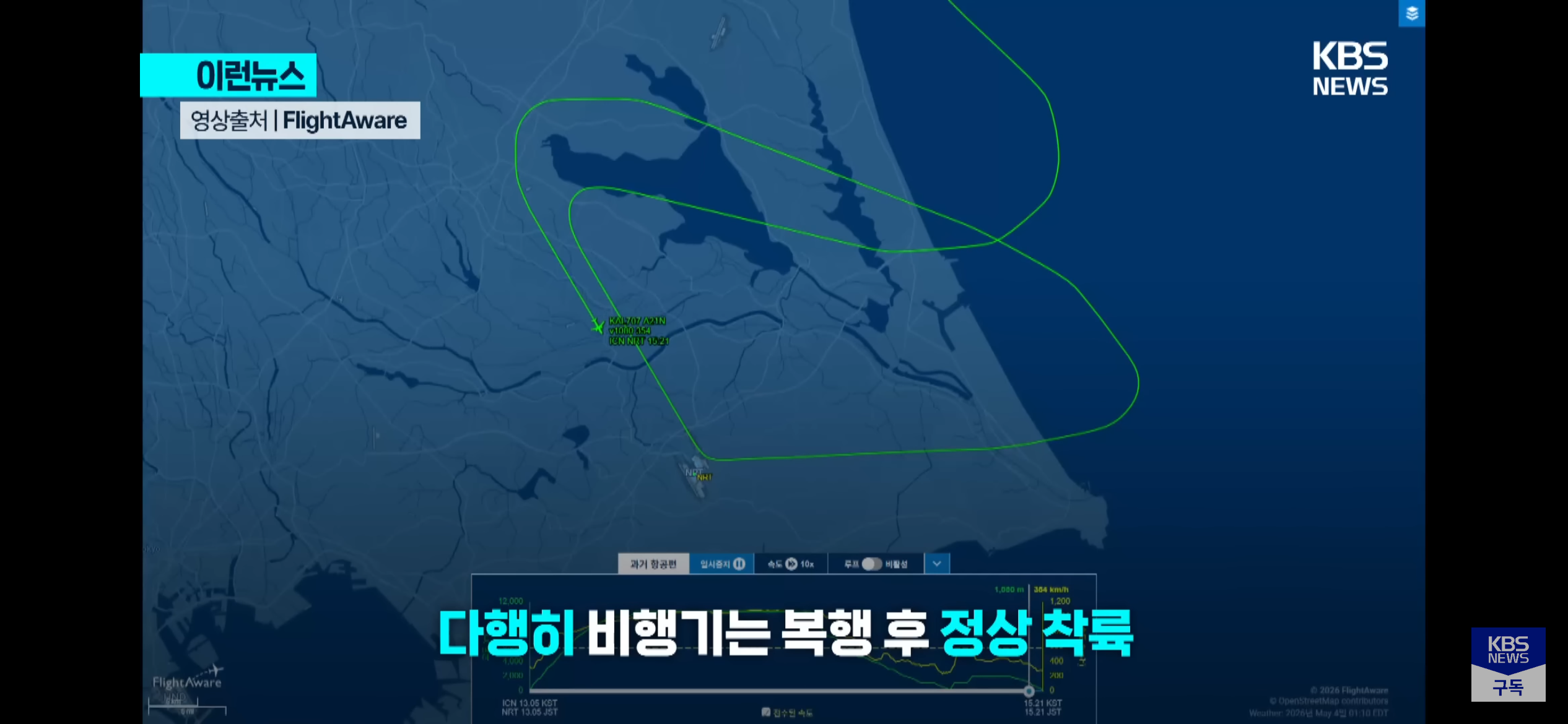 일본 나리타공항에서 고어라운드하는 대한항공 | 인스티즈