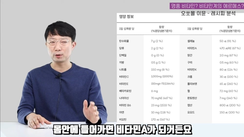비타민계 에르메스라는 오쏘몰 이뮨 성분 분석 | 인스티즈