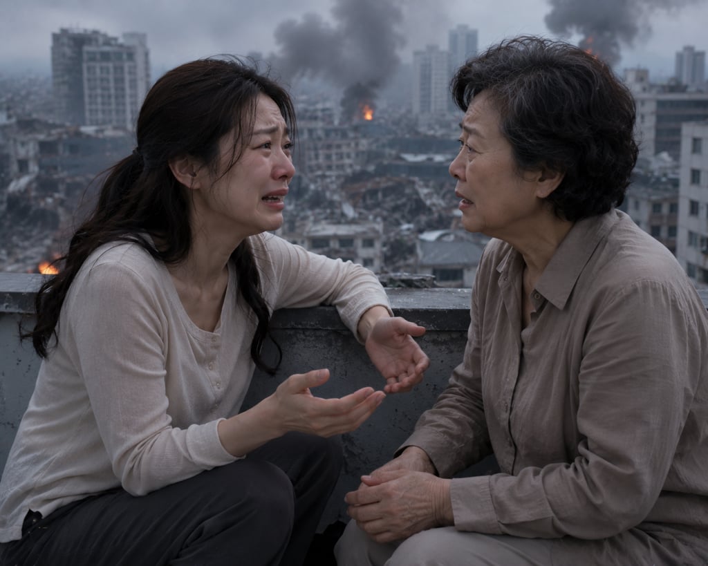 재난상황에 놓인 엄마와 여시. 헬리콥터엔 자리가 딱 하나 남음! | 인스티즈