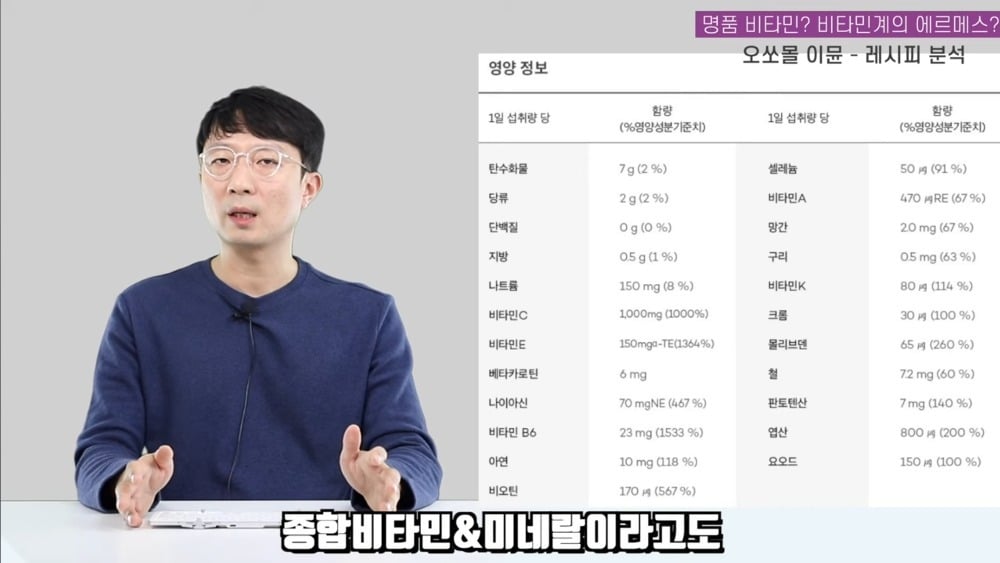 비타민계 에르메스라는 오쏘몰 이뮨 성분 분석 | 인스티즈