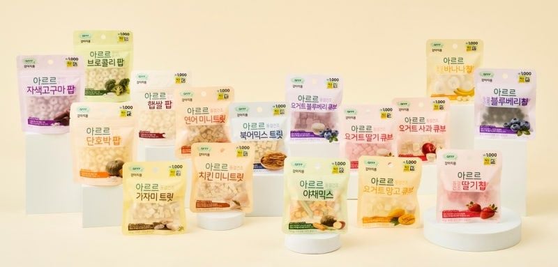 동원F&B 아르르, 다이소서 1천원대 반려견 간식 16종 출시 | 인스티즈