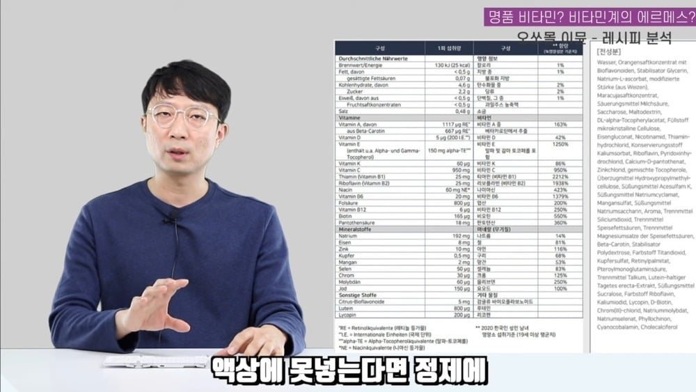 비타민계 에르메스라는 오쏘몰 이뮨 성분 분석 | 인스티즈