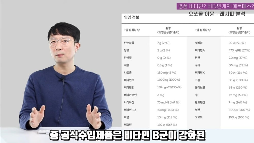 비타민계 에르메스라는 오쏘몰 이뮨 성분 분석 | 인스티즈