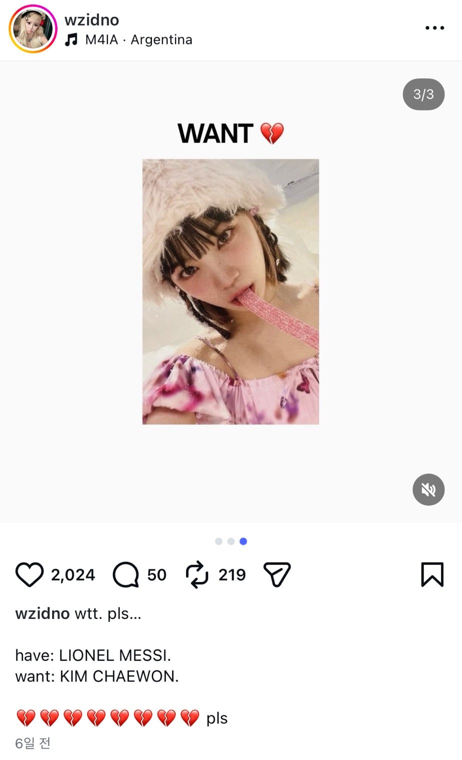 채원 포카 교환 구하는 외국인 | 인스티즈