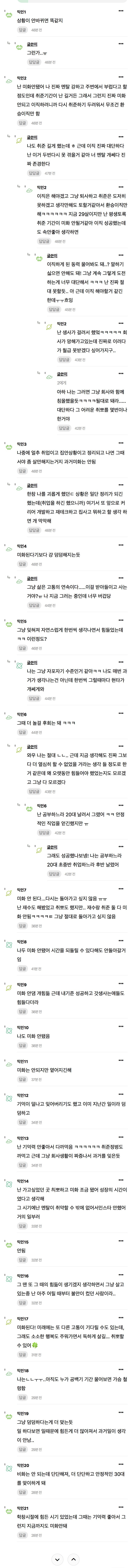 20대 불안하고 힘든거 나중에 미화돼? | 인스티즈