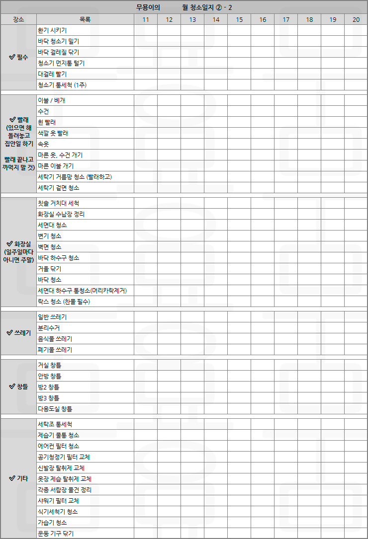 무기력 이기기 위한 청소 방법 체크리스트 | 인스티즈