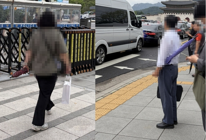 "제발 세로로 들어주세요”…장마철 '거리의 흉기' 된 장우산 | 인스티즈