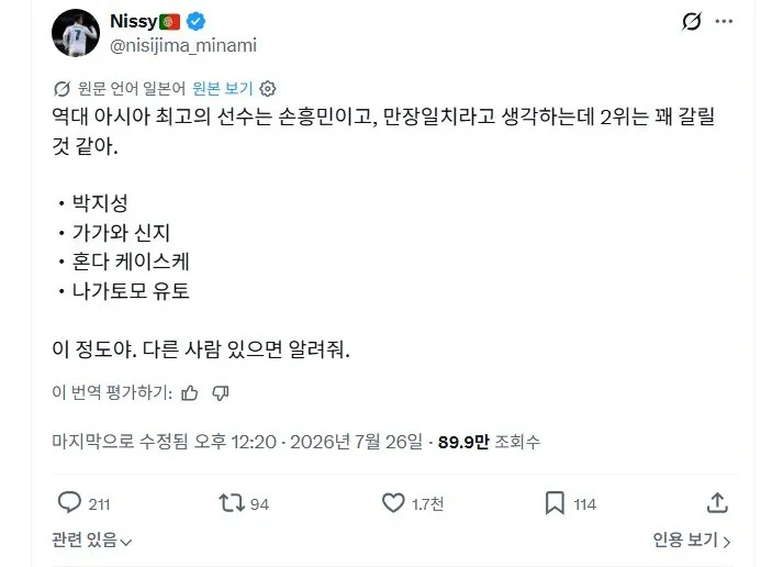 일본 축구팬들 X에서 갈드컵 중 ㅋㅋㅋㅋㅋㅋ | 인스티즈