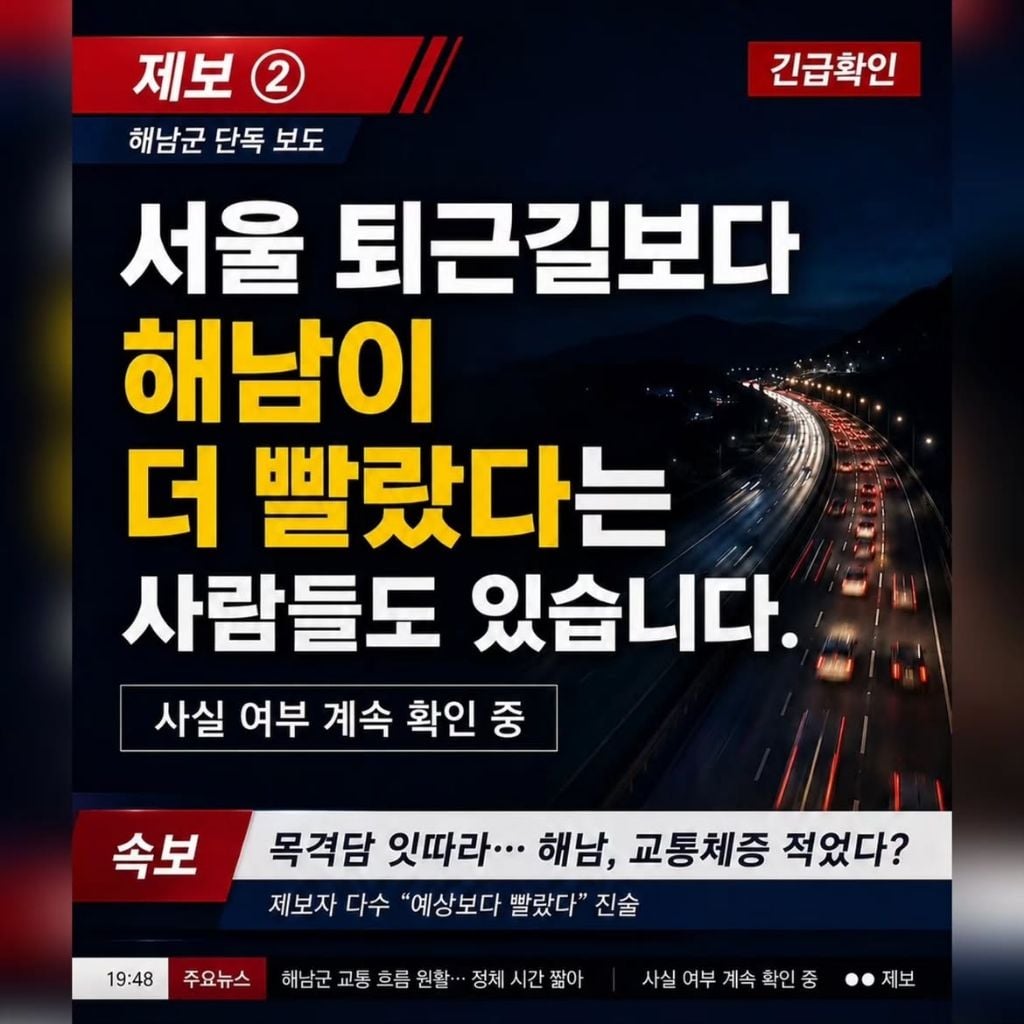 해남은 정말 먼 곳인지에 대해서 해남군이 조사했습니다 | 인스티즈