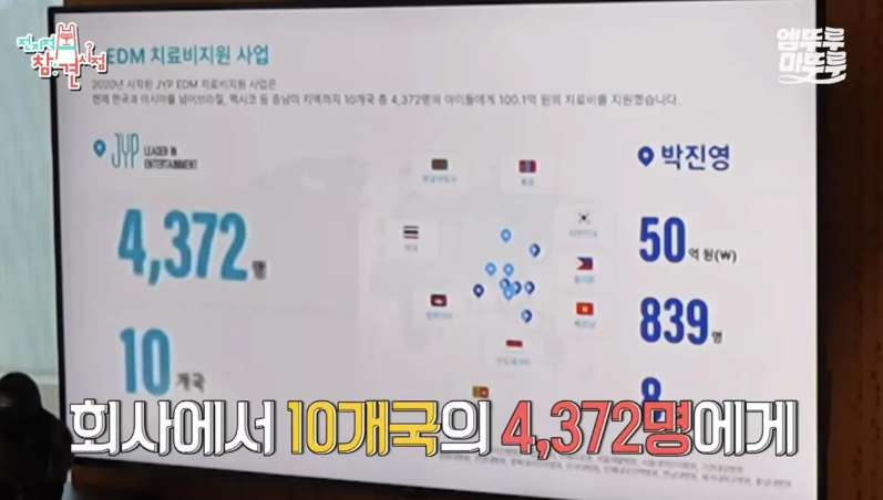 JYP 박진영이 6년째 이어오고 있다는 100억원 규모 의료지원사업 | 인스티즈