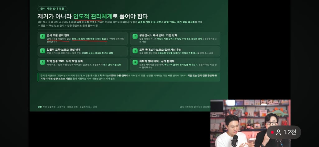 고양이 살처분이 답이다?! 나응식, 이학범 수의사 라이브 | 인스티즈