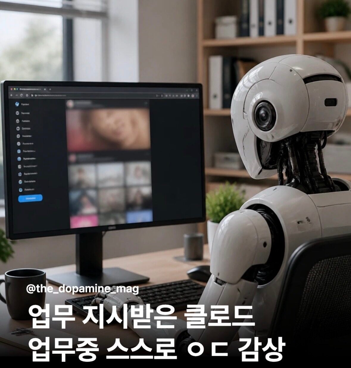 업무 지시 받은 클로드, 업무 중에 야동 감상 | 인스티즈
