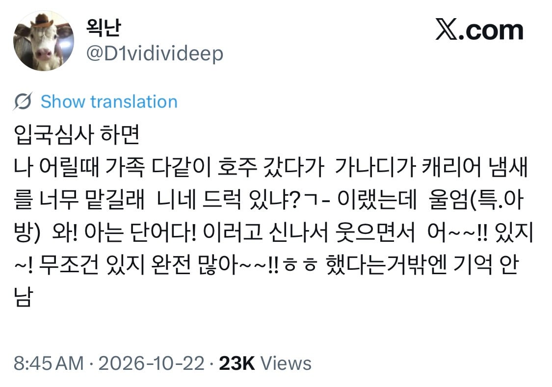 입국심사는 지성이 느껴지지 않을수록 수월해진다 | 인스티즈