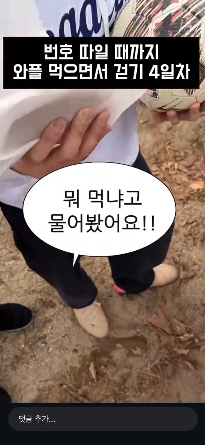 길거리에서 번호 따일때까지 와플 먹으면서 걷기.jpg | 인스티즈